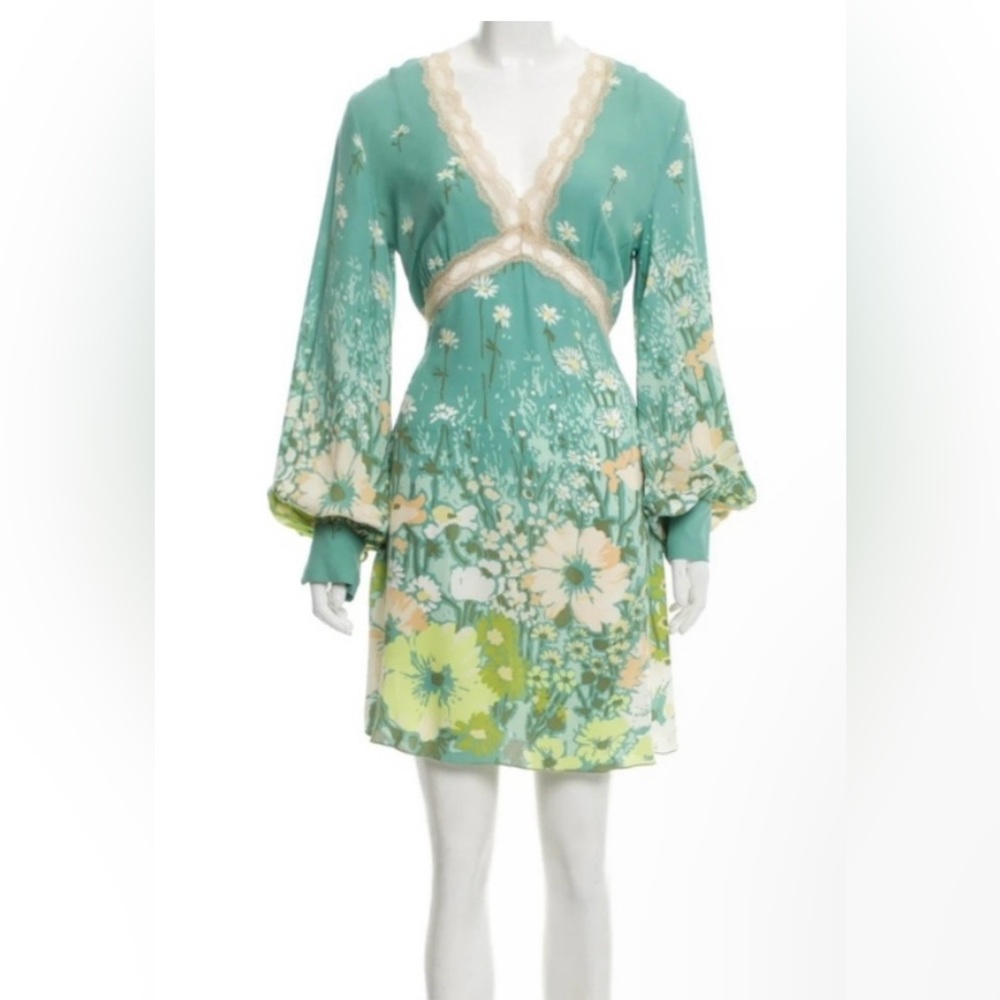 Valentino Red - Floral Silk Mini-Dress